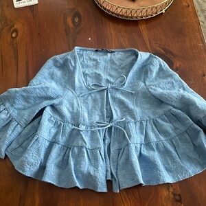 Brand new Zara front tie shirt